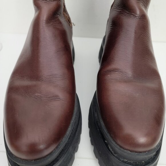 Loeffler Randall Toni Lug Sole Platform Boots Espresso Brown 8.5 - Picture 4 of 10